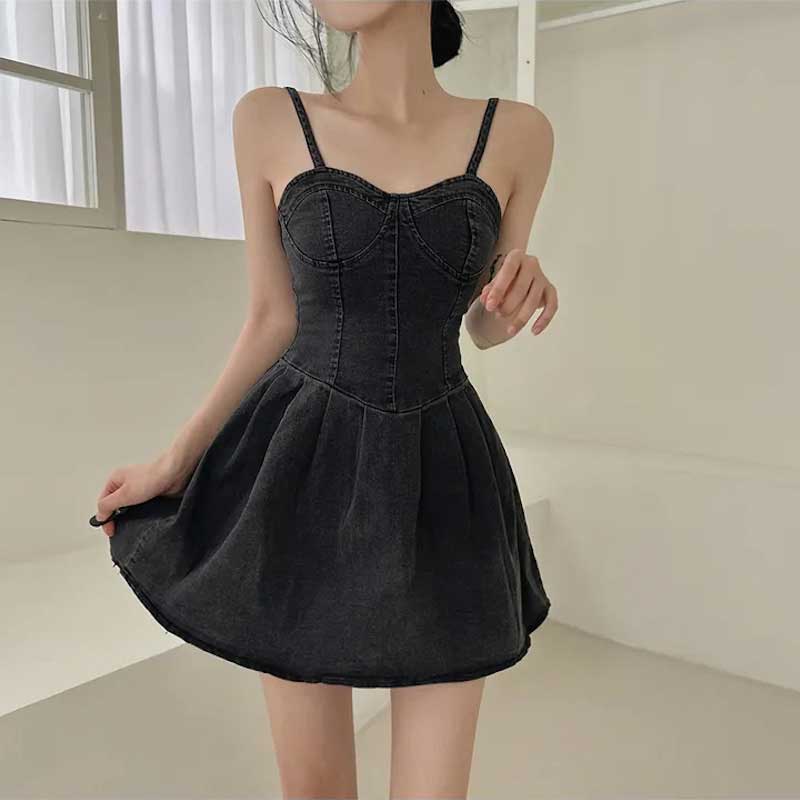 デニムキャミソールワンピース