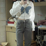 デニムバタフライシャツジャケット