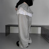 レイヤードフリルスウェットパンツ