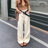 裏起毛ステッチワイドデニム