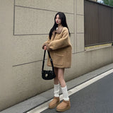 リバーシブルボアミディジャケット