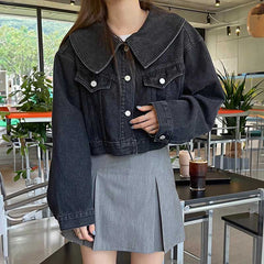 ビッグカラーデニムジャケット