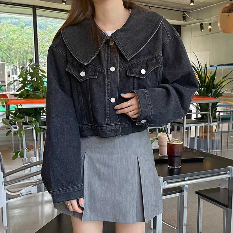 ビッグカラーデニムジャケット