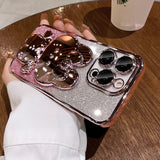 ミラー付きグリッターiPhoneケース