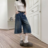 ルーズミドルハーフデニム