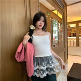 ダブルレースチュニックキャミソール