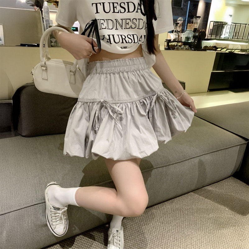 ダブルリボンティアードバルーンスカート