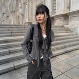 ルーズフリルリボンカーディガン