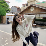 ギンガムドッグカーディガン