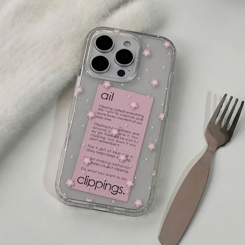 チェリーブロッサムクリアiPhoneケース