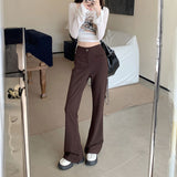 マットシンプルフレアパンツ