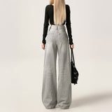 ライトグレーウォッシュストレートデニム