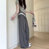 ウエストフリルタックパンツ