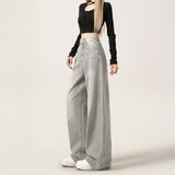 ライトグレーウォッシュストレートデニム