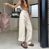 裏起毛ステッチワイドデニム