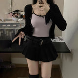 ダブルベルトプリーツスカート