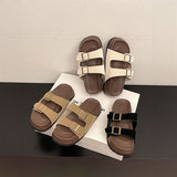 スウェードコンフォートサンダル