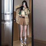 ツイードチェックオールドスタジャン