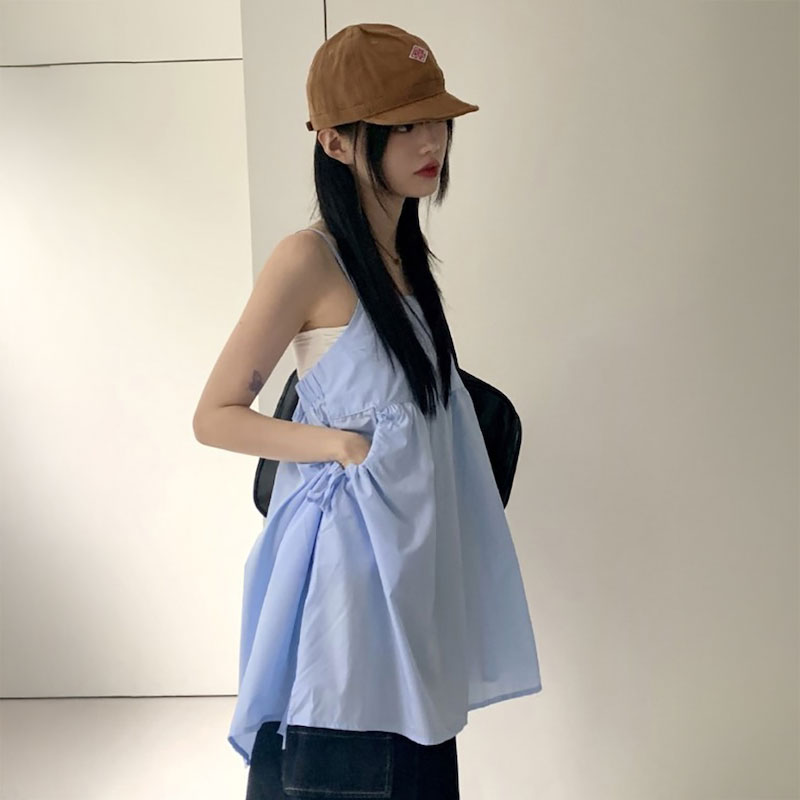 キャミソールシャーリングチュニック