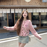 ギンガムドッグカーディガン