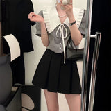 ロイヤルカラーギンガムブラウス