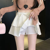 ダブルプリーツリボンスカート