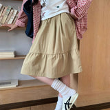 ワンカラーミディアムフリルスカート