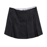 ロゴウエストストライプスカート