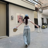 レイヤードフリルウォッシュデニム