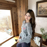 ギンガムドッグカーディガン