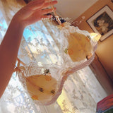 フルーツレースノンワイワイヤーブラ&ショーツSET