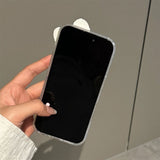 ラメストーンリボンiPhoneケース