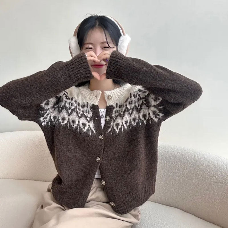 ノルディックモヘアカーディガン