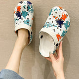 ボタニカルパターンラバーサンダル