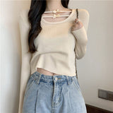 ダブルリボンストラップロンT