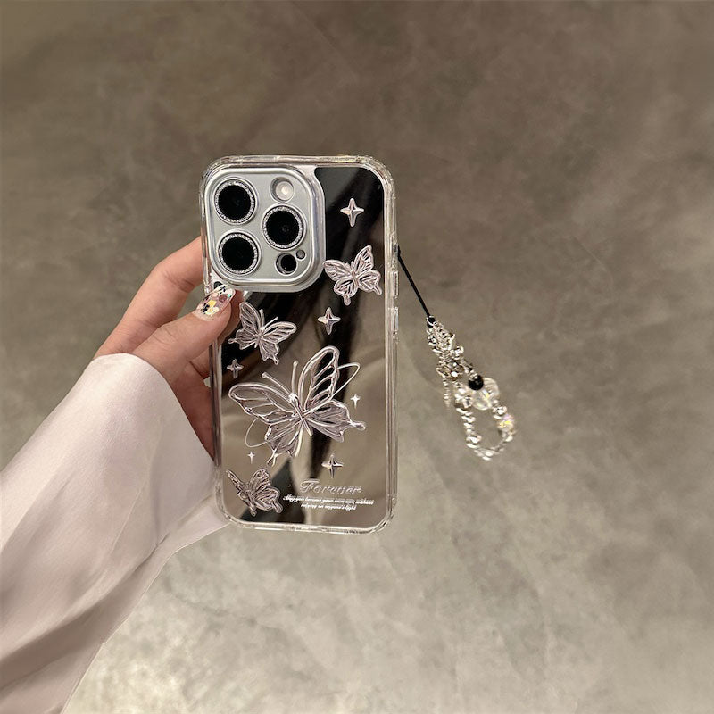 【iPhone17対応】ミラーバタフライiPhoneケース