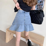 アシンメトリーデニムスカート