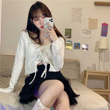 ダブルリボンウェービーカーディガン