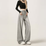 ライトグレーウォッシュストレートデニム