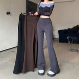 マットシンプルフレアパンツ