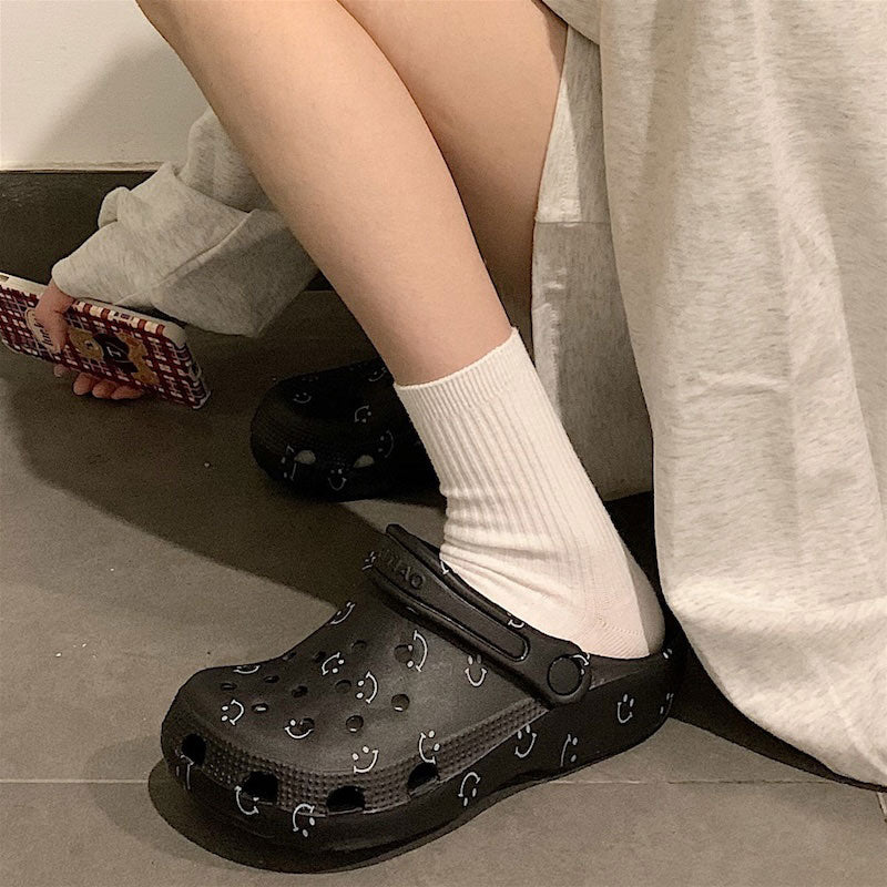 スマイルパターンラバーサンダル