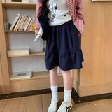 ワンカラーミディアムフリルスカート