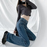 ラップデザインストレートデニム