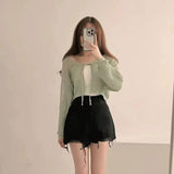 メッシュリボンボレロカーディガン