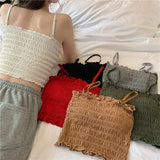 シャーリングギャザーキャミソール