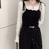 レイヤードウェービートップス