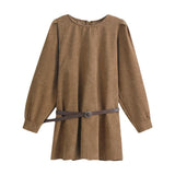 コーデュロイバルーンワンピース