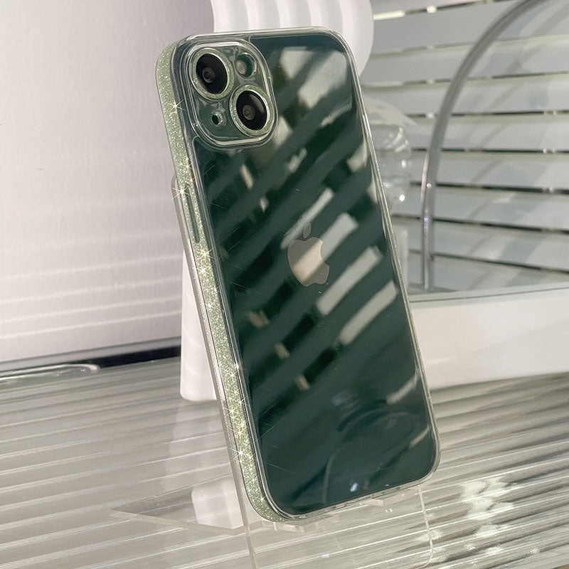 フチラメクリアiPhoneケース