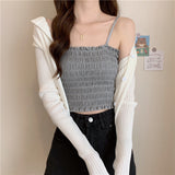 シャーリングギャザーキャミソール