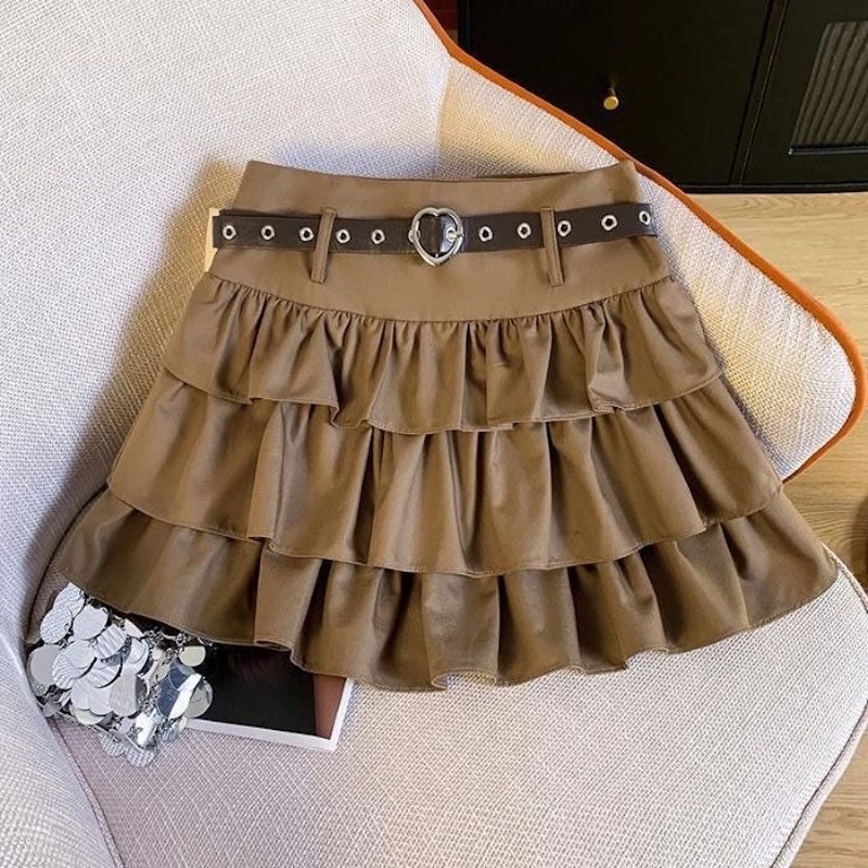 ハートベルトフリルスカート